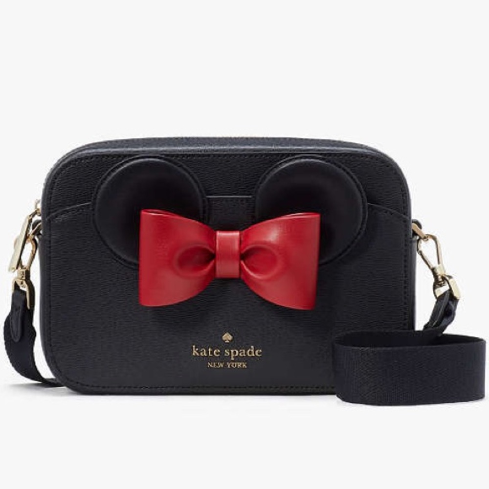 NWT-Disney x Kate Spade-Minnie Mouse-Mini Camera Bag-Black with Red Bow-$329 - Picture 11 of 15
